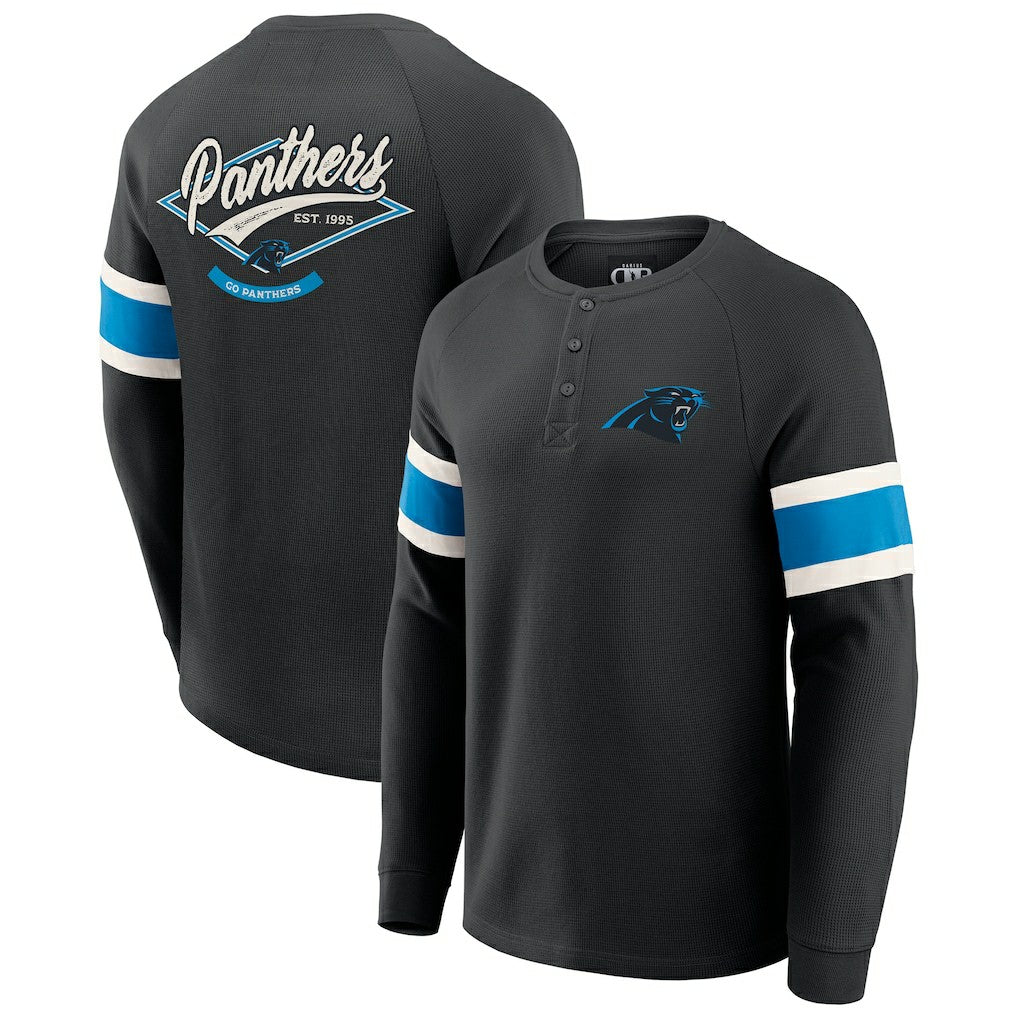 Carolina Panthers Darius Rucker Collection Waffle-Knit Raglan Long Sleeve Henley T-Shirt | NFL Near me