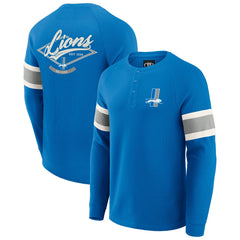 Detroit Lions Darius Rucker Collection Waffle-Knit Raglan Long Sleeve Henley T-Shirt | NFL US