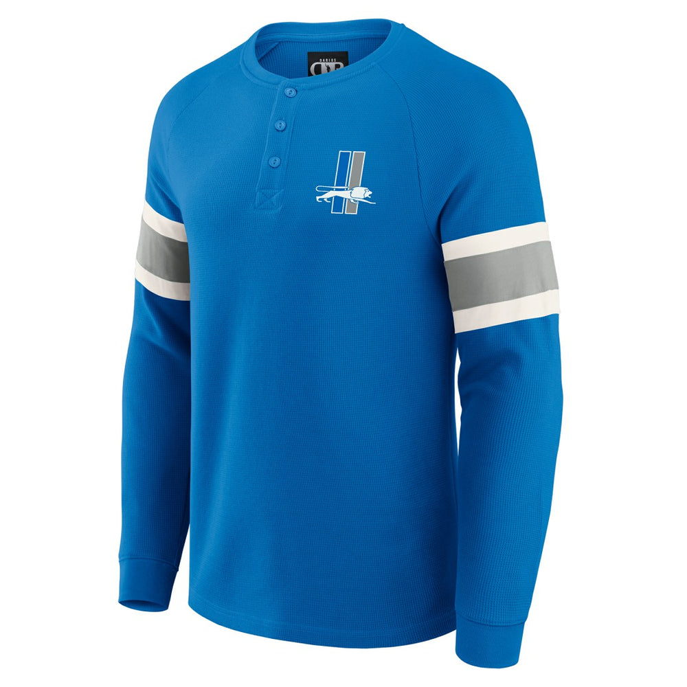 Detroit Lions Darius Rucker Collection Waffle-Knit Raglan Long Sleeve Henley T-Shirt | NFL US