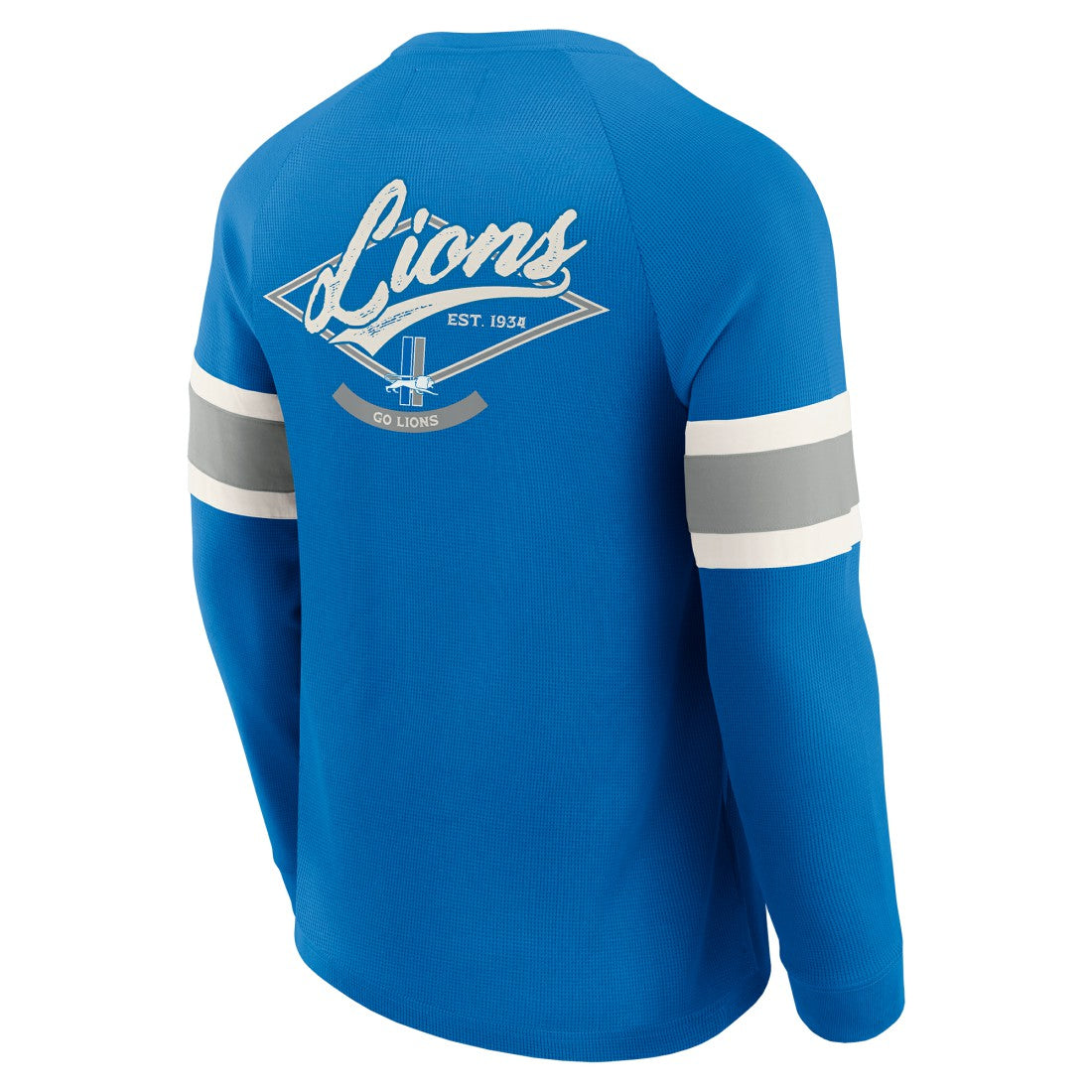 Detroit Lions Darius Rucker Collection Waffle-Knit Raglan Long Sleeve Henley T-Shirt | NFL US