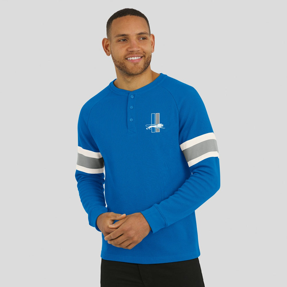 Detroit Lions Darius Rucker Collection Waffle-Knit Raglan Long Sleeve Henley T-Shirt | NFL US