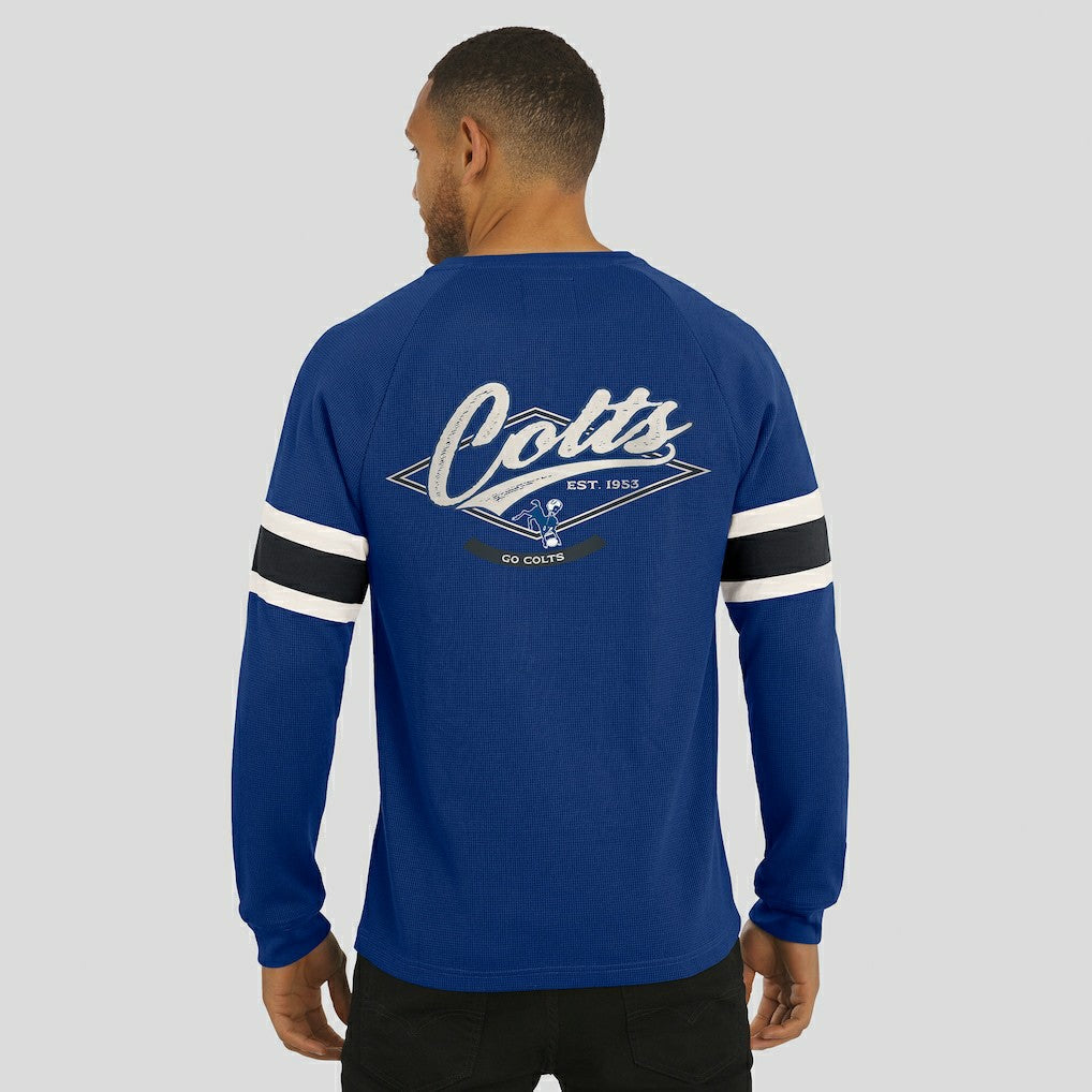 Indianapolis Colts Darius Rucker Collection Waffle-Knit Raglan Long Sleeve Henley T-Shirt | NFL Near me