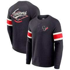 Houston Texans Darius Rucker Collection Waffle-Knit Raglan Long Sleeve Henley T-Shirt | NFL Online
