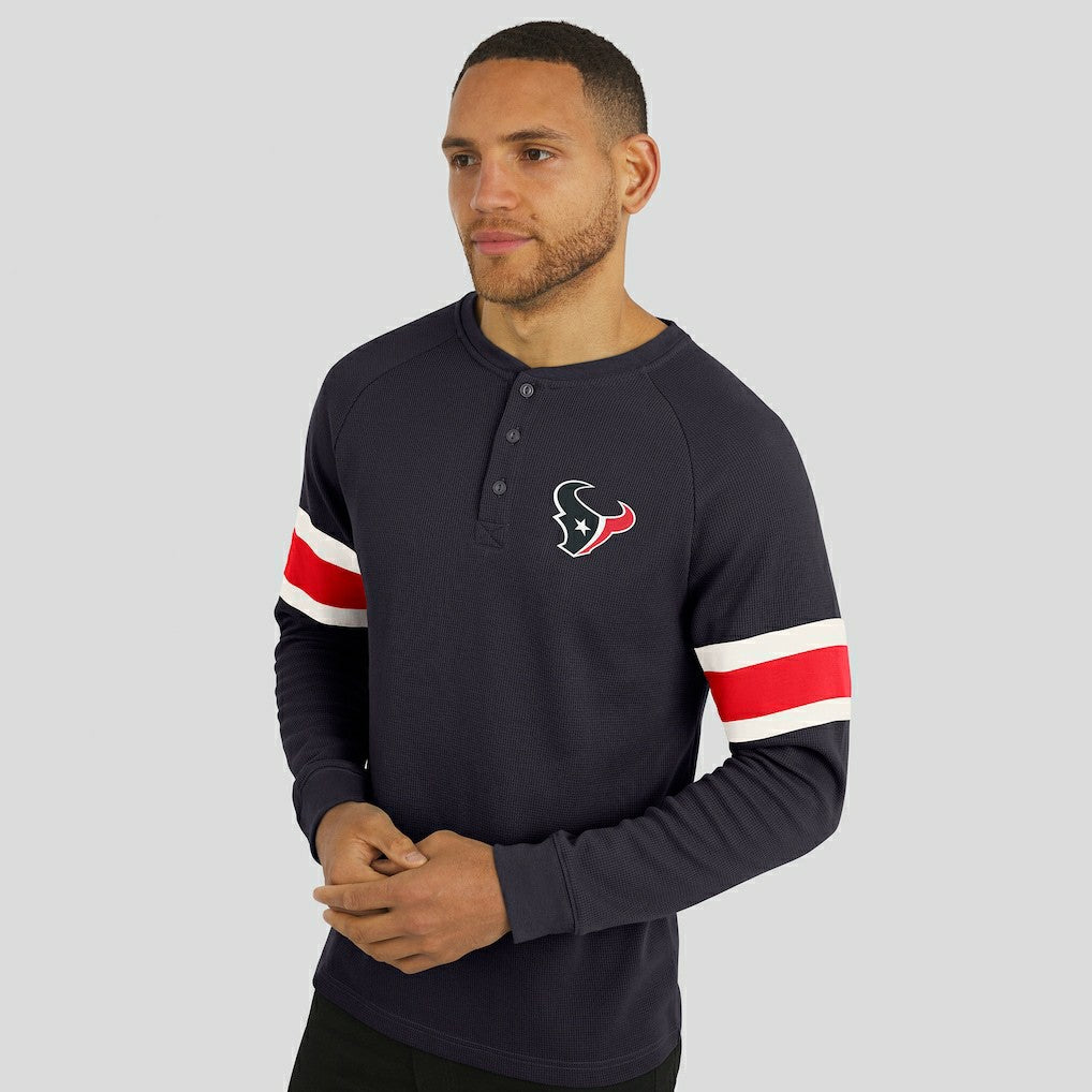 Houston Texans Darius Rucker Collection Waffle-Knit Raglan Long Sleeve Henley T-Shirt | NFL Online