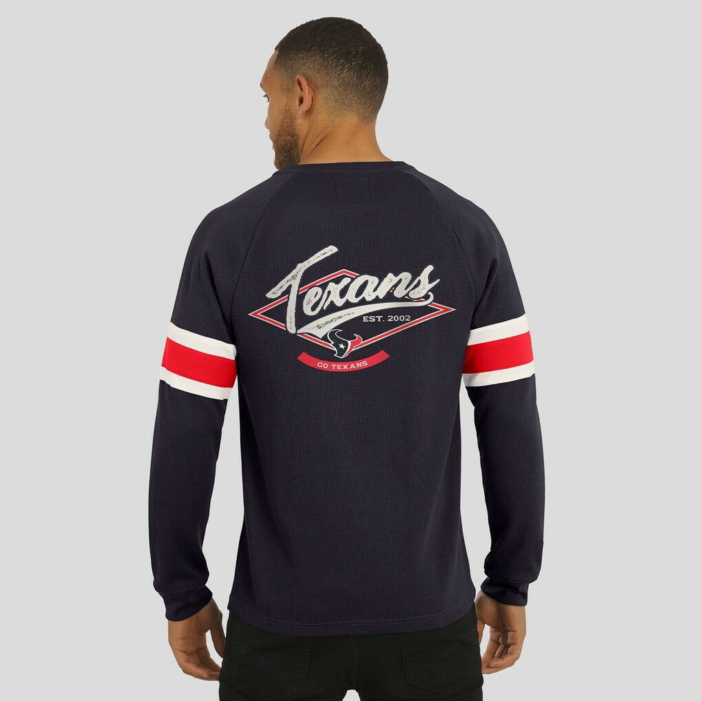 Houston Texans Darius Rucker Collection Waffle-Knit Raglan Long Sleeve Henley T-Shirt | NFL Online