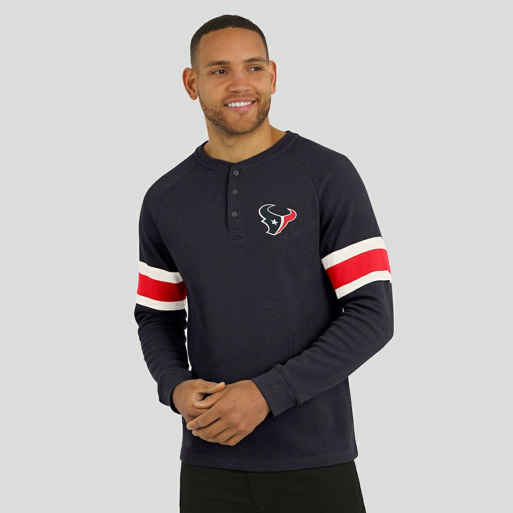 Houston Texans Darius Rucker Collection Waffle-Knit Raglan Long Sleeve Henley T-Shirt | NFL Online