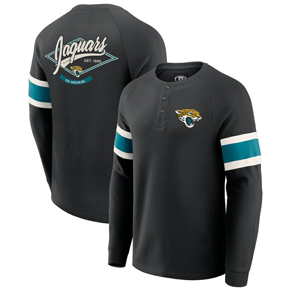 Jacksonville Jaguars Darius Rucker Collection Waffle-Knit Raglan Long Sleeve Henley T-Shirt | NFL US