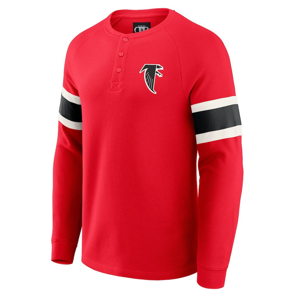 Atlanta Falcons Darius Rucker Collection Waffle-Knit Raglan Long Sleeve Henley T-Shirt | NFL On sale