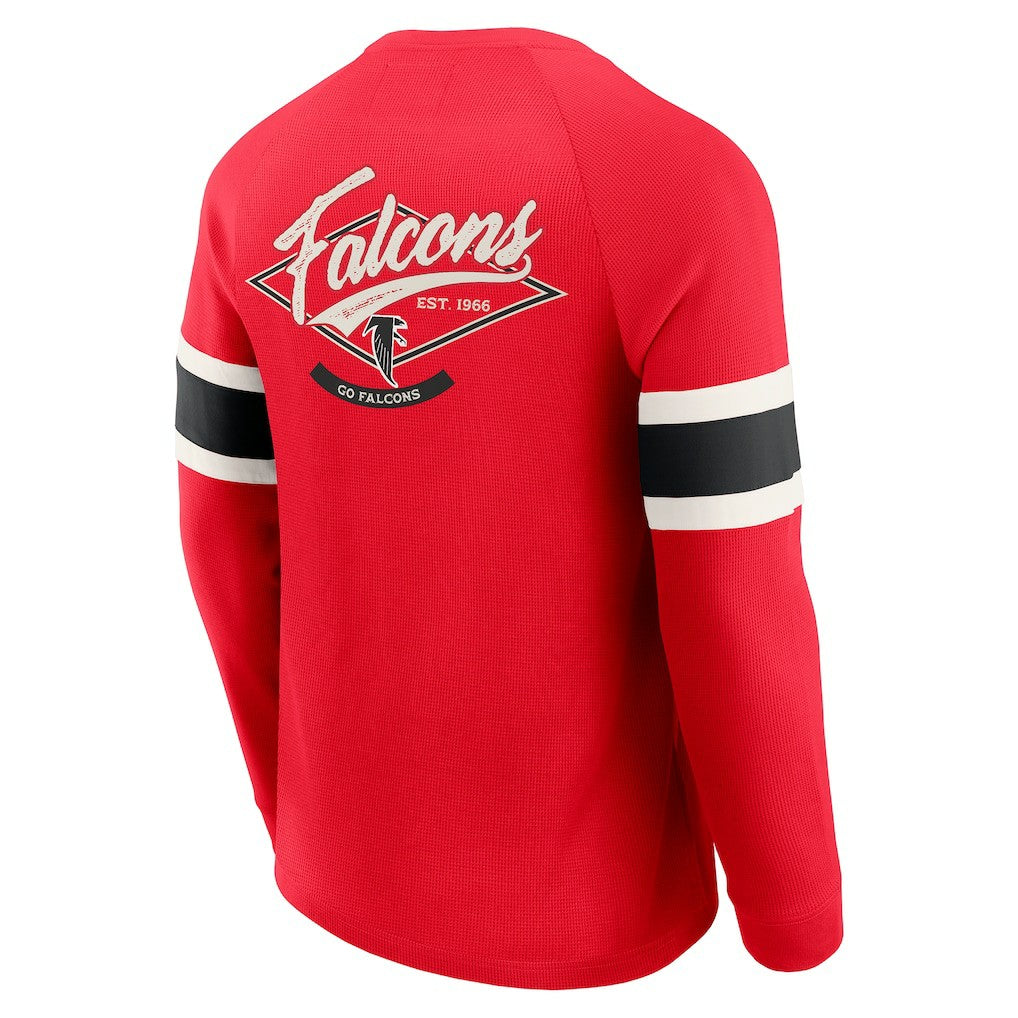 Atlanta Falcons Darius Rucker Collection Waffle-Knit Raglan Long Sleeve Henley T-Shirt | NFL On sale