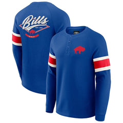 Buffalo Bills Darius Rucker Collection Waffle-Knit Raglan Long Sleeve Henley T-Shirt | NFL Sale
