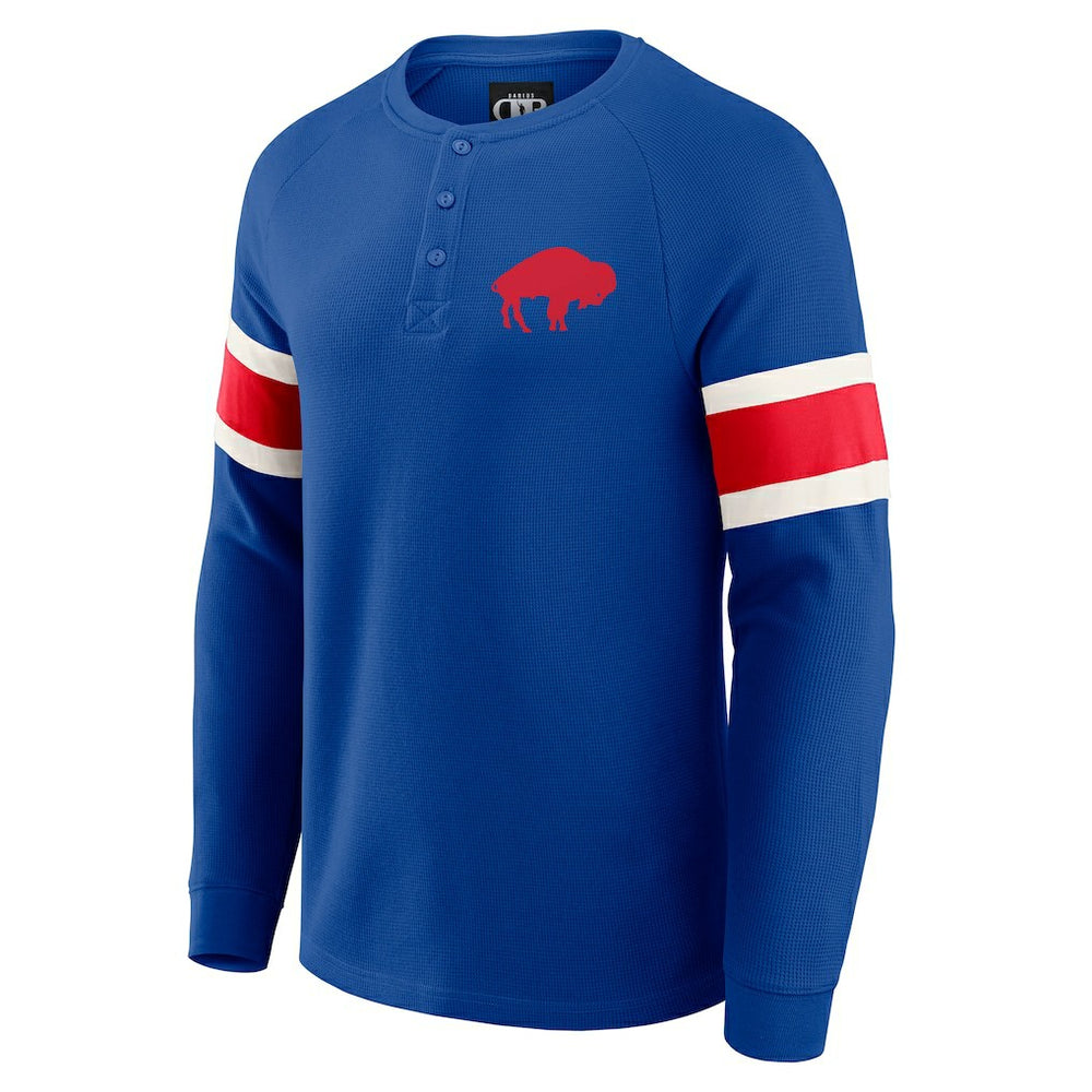 Buffalo Bills Darius Rucker Collection Waffle-Knit Raglan Long Sleeve Henley T-Shirt | NFL Sale