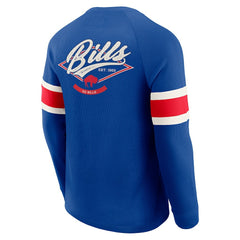 Buffalo Bills Darius Rucker Collection Waffle-Knit Raglan Long Sleeve Henley T-Shirt | NFL Sale
