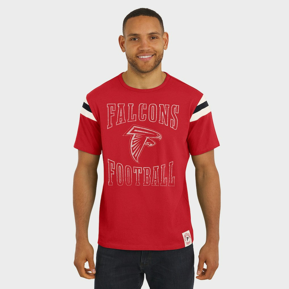 Atlanta Falcons Darius Rucker Collection Football Stripe Sleeve T-Shirt | NFL Sale