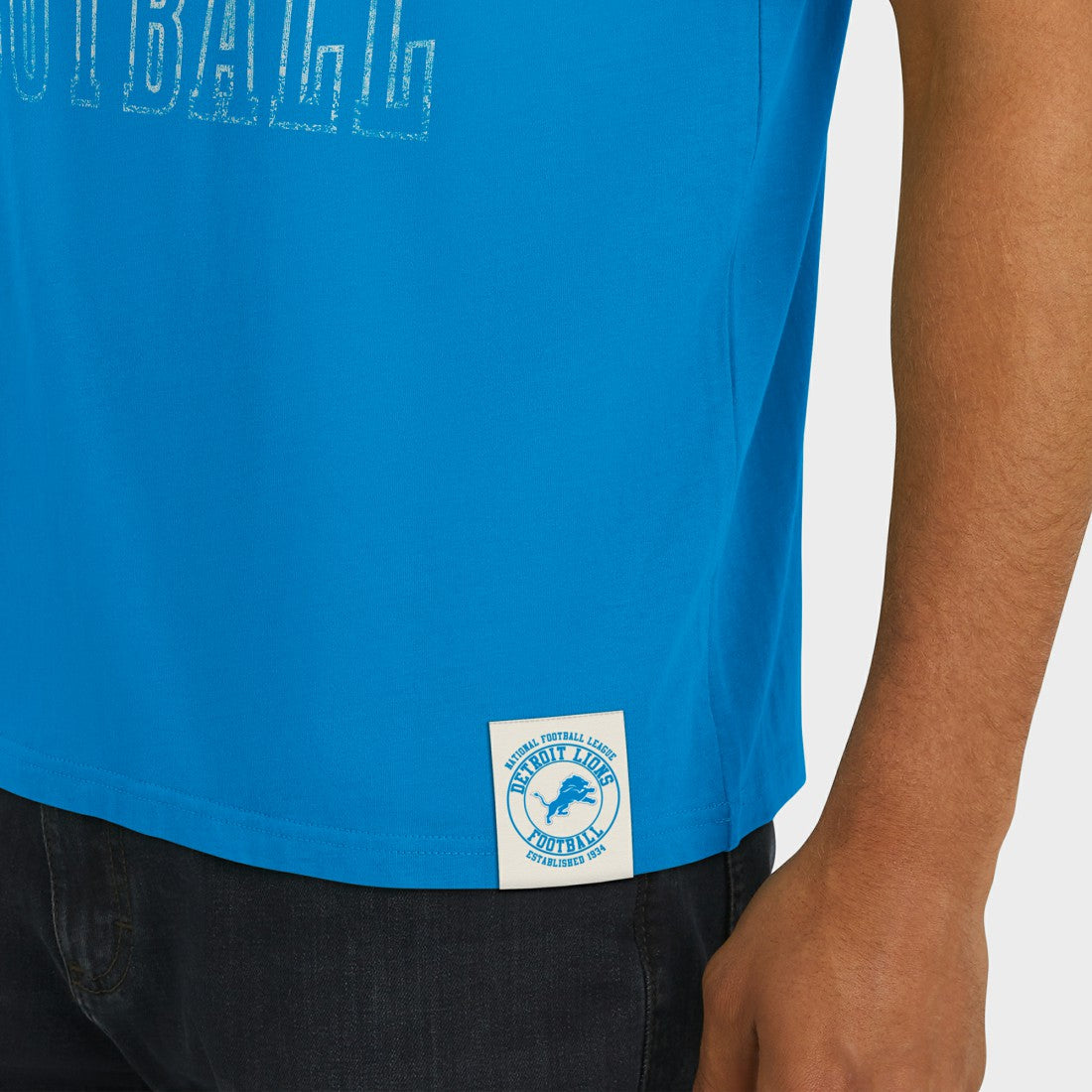 Detroit Lions Darius Rucker Collection Football Stripe Sleeve T-Shirt | NFL Hot