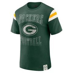 Green Bay Packers Darius Rucker Collection Football Stripe Sleeve T-Shirt | NFL Outlet