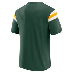 Green Bay Packers Darius Rucker Collection Football Stripe Sleeve T-Shirt | NFL Outlet