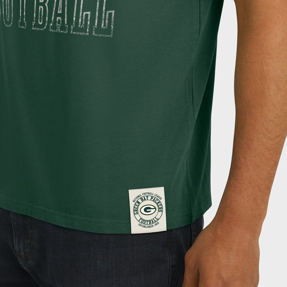 Green Bay Packers Darius Rucker Collection Football Stripe Sleeve T-Shirt | NFL Outlet