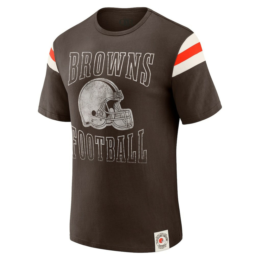 Cleveland Browns Darius Rucker Collection Football Stripe Sleeve T-Shirt | NFL Near me