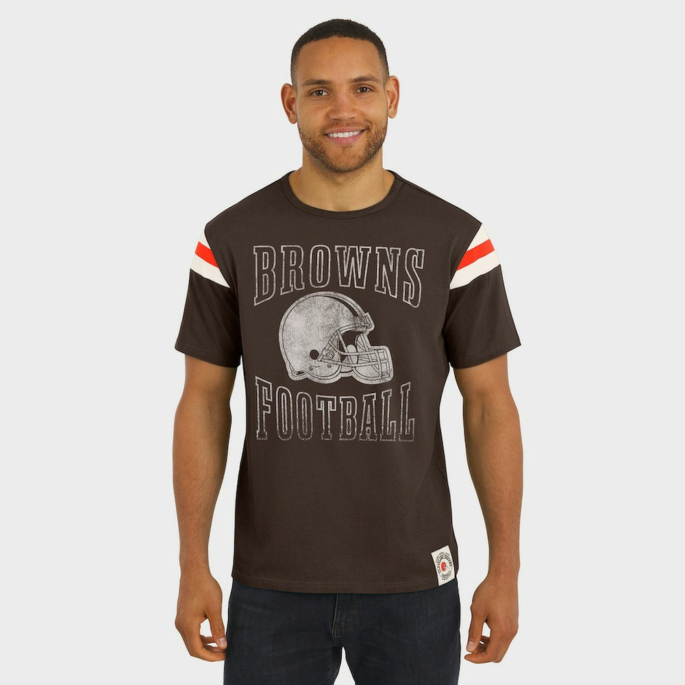 Cleveland Browns Darius Rucker Collection Football Stripe Sleeve T-Shirt | NFL Near me