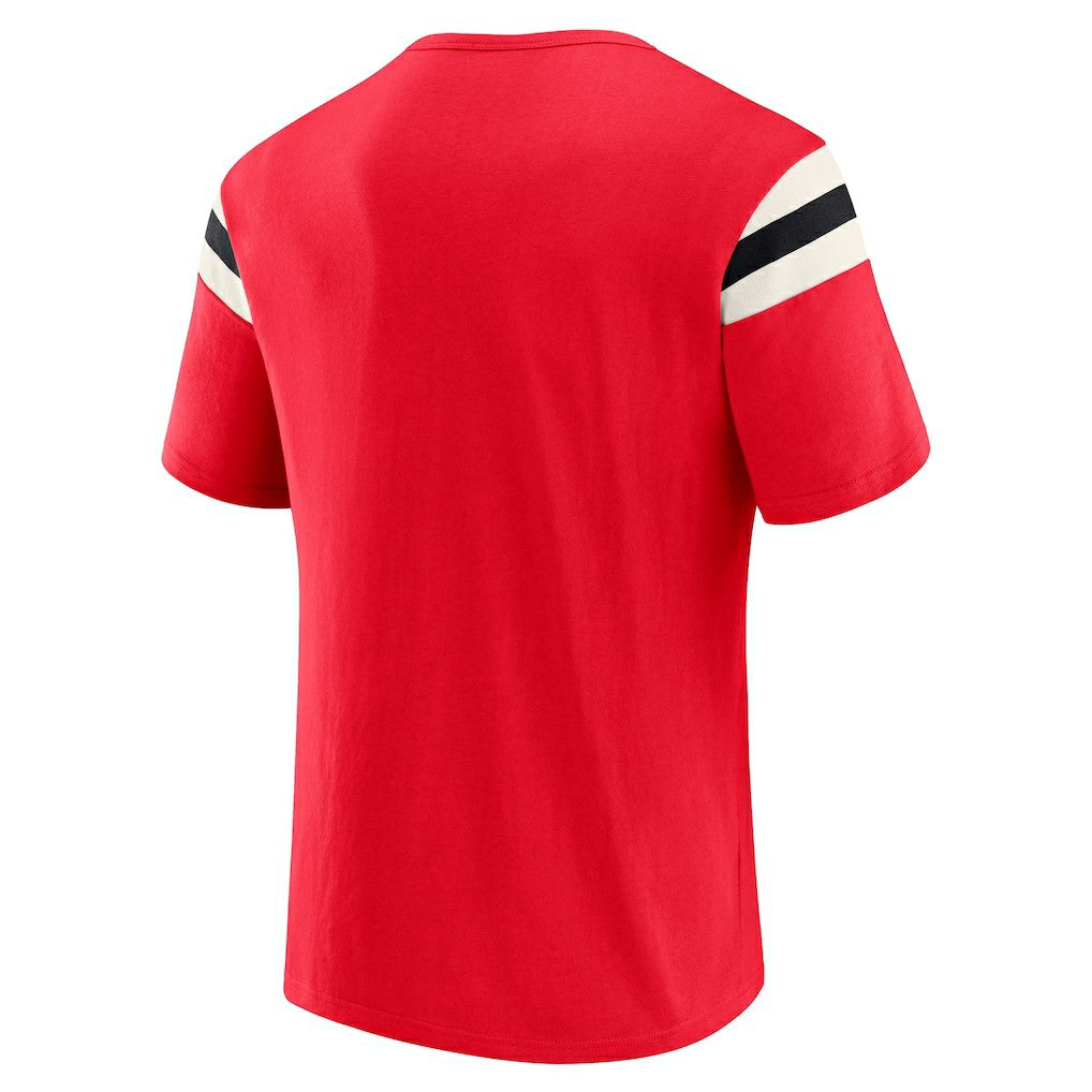 Kansas City Chiefs Darius Rucker Collection Football Stripe Sleeve T-Shirt | NFL On sale