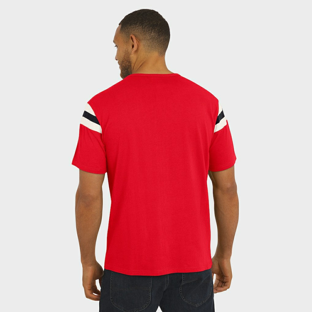Kansas City Chiefs Darius Rucker Collection Football Stripe Sleeve T-Shirt | NFL On sale