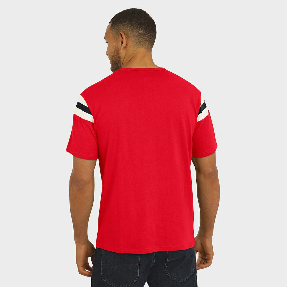 Kansas City Chiefs Darius Rucker Collection Football Stripe Sleeve T-Shirt | NFL On sale