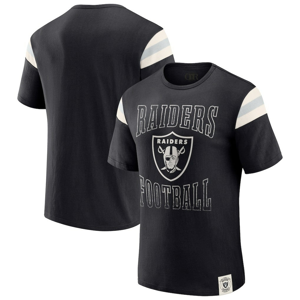 Las Vegas Raiders Darius Rucker Collection Football Stripe Sleeve T-Shirt | NFL Near me