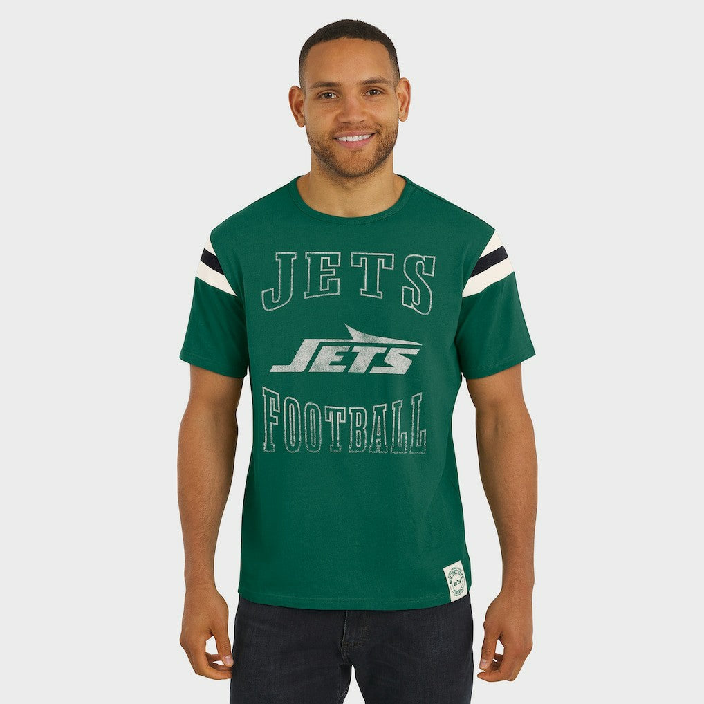New York Jets Darius Rucker Collection Football Stripe Sleeve T-Shirt | NFL On sale