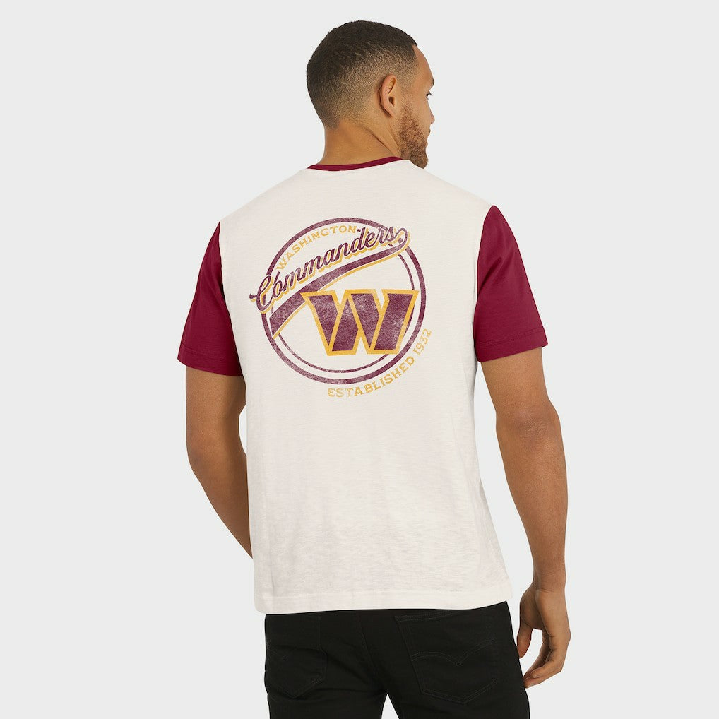 Washington Commanders Darius Rucker Collection Henley Colorblock Slub Pocket T-Shirt | NFL US
