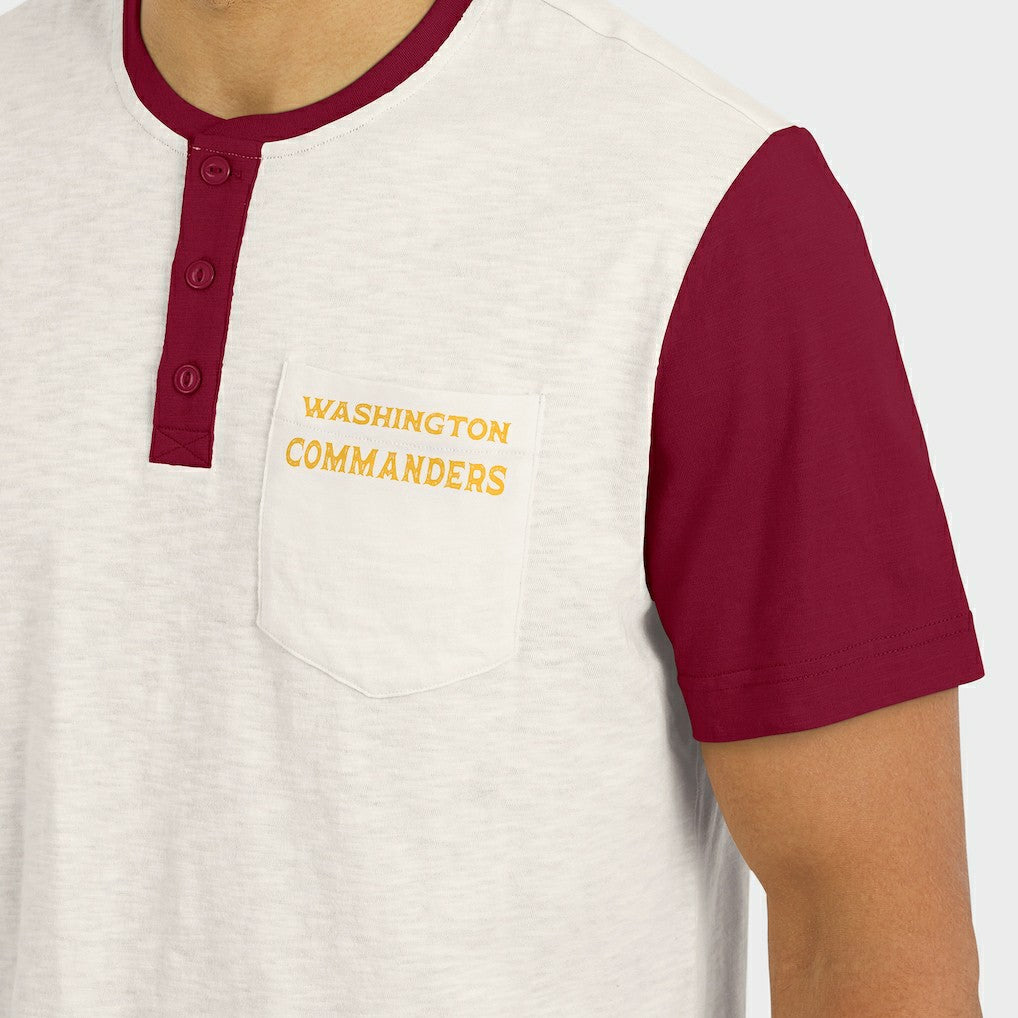 Washington Commanders Darius Rucker Collection Henley Colorblock Slub Pocket T-Shirt | NFL US