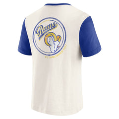Los Angeles Rams Darius Rucker Collection Henley Colorblock Slub Pocket T-Shirt | NFL On sale