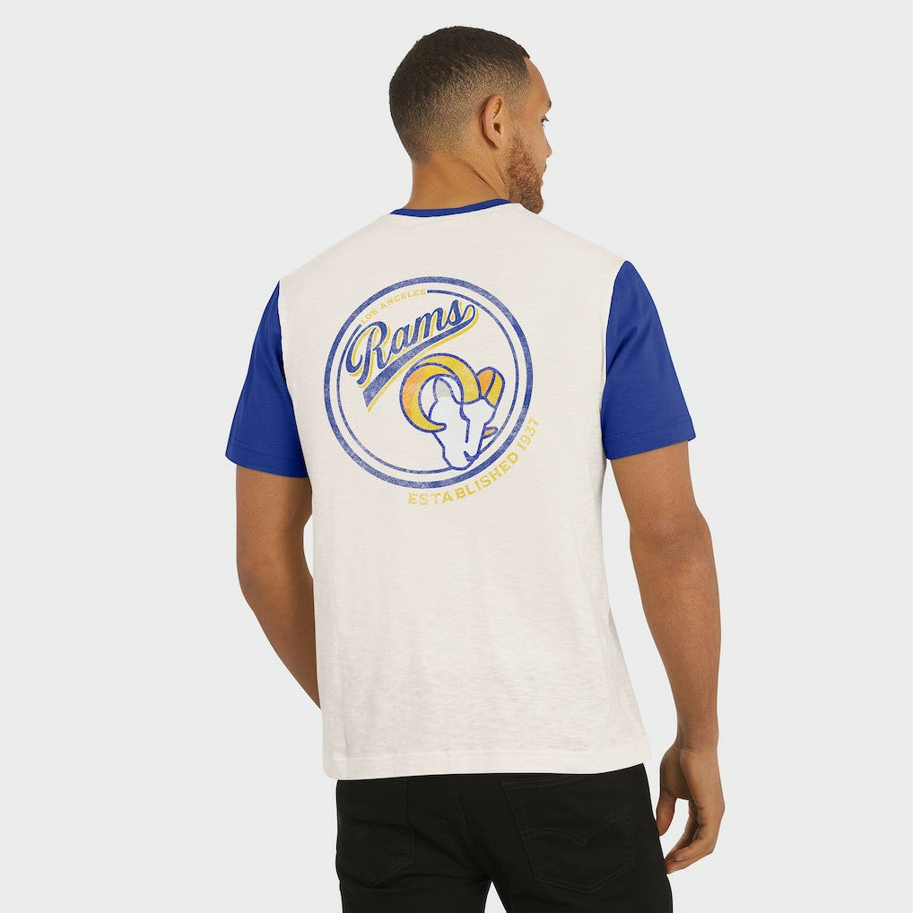 Los Angeles Rams Darius Rucker Collection Henley Colorblock Slub Pocket T-Shirt | NFL On sale