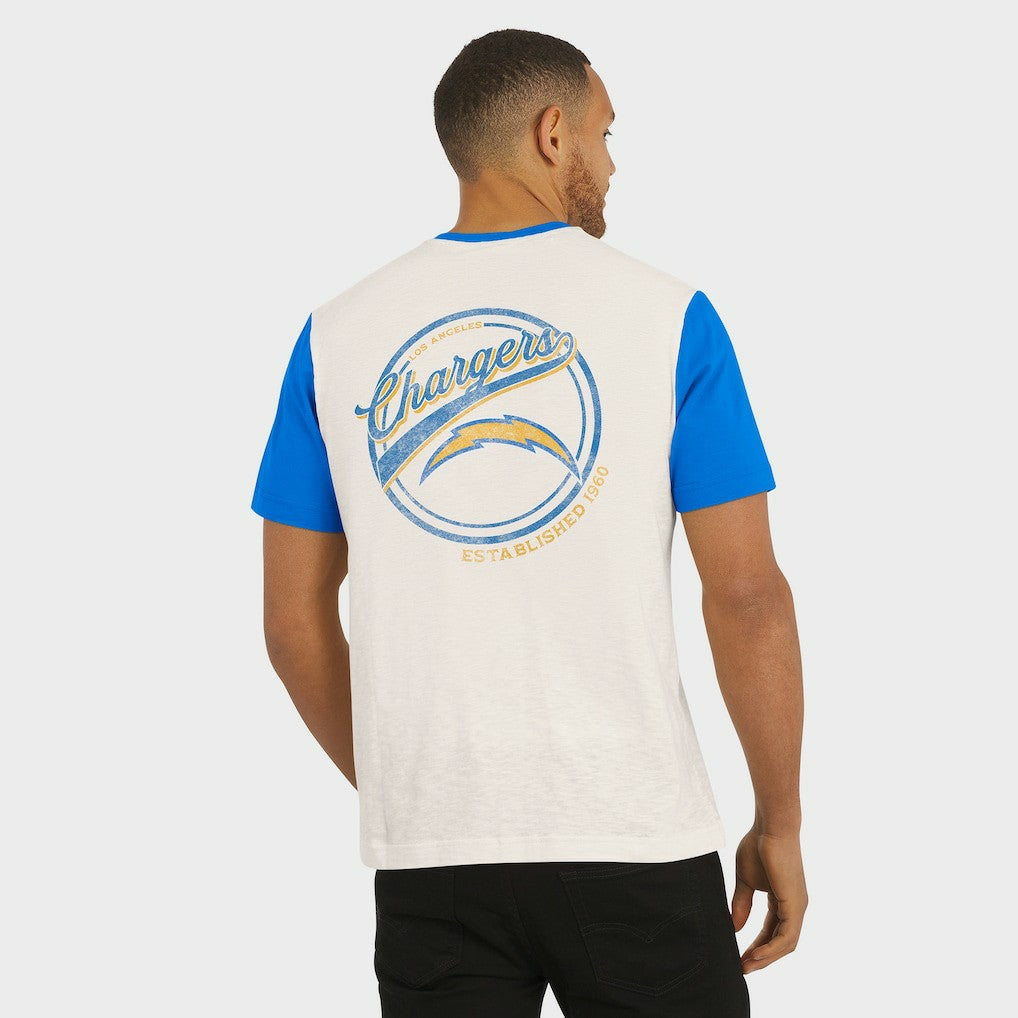 Los Angeles Chargers Darius Rucker Collection Henley Colorblock Slub Pocket T-Shirt | NFL Near me