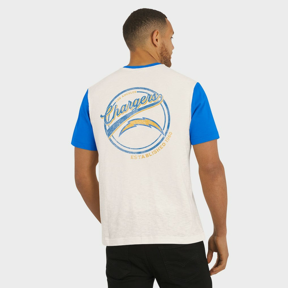 Los Angeles Chargers Darius Rucker Collection Henley Colorblock Slub Pocket T-Shirt | NFL Near me