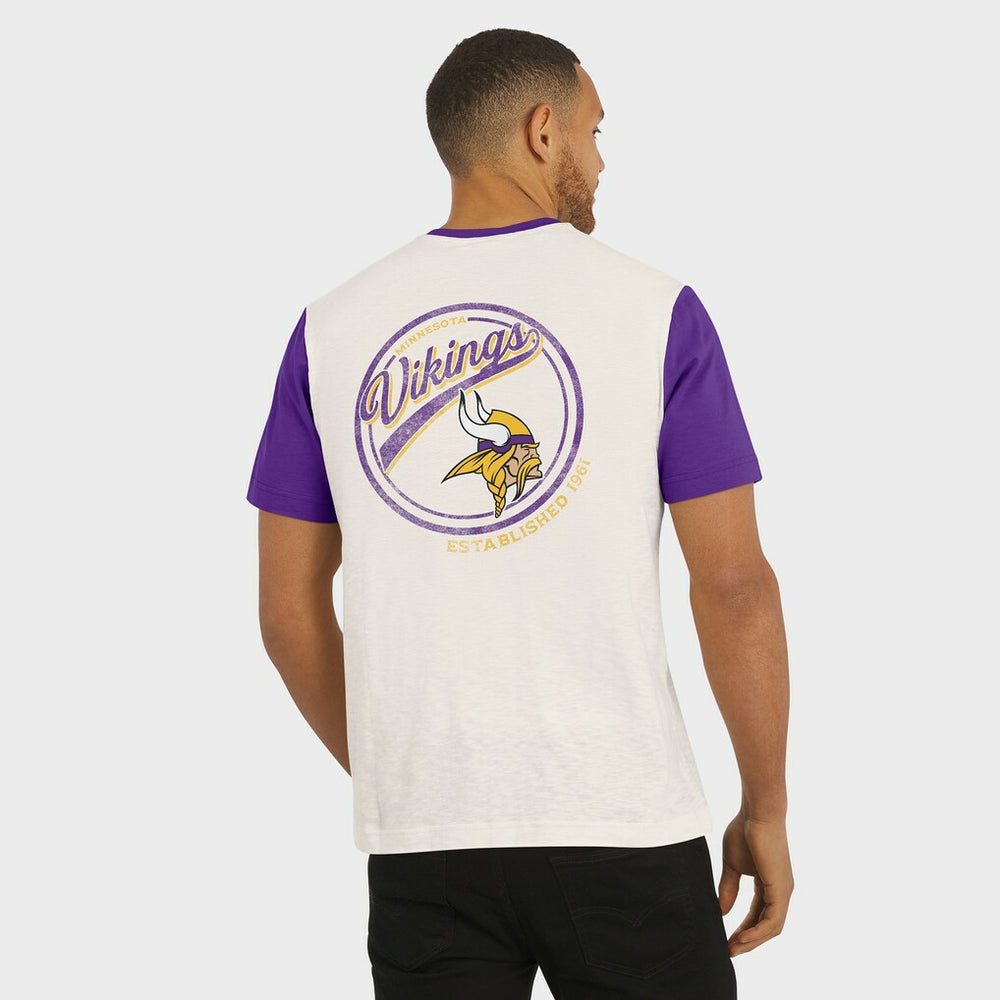 Minnesota Vikings Darius Rucker Collection Henley Colorblock Slub Pocket T-Shirt | NFL US