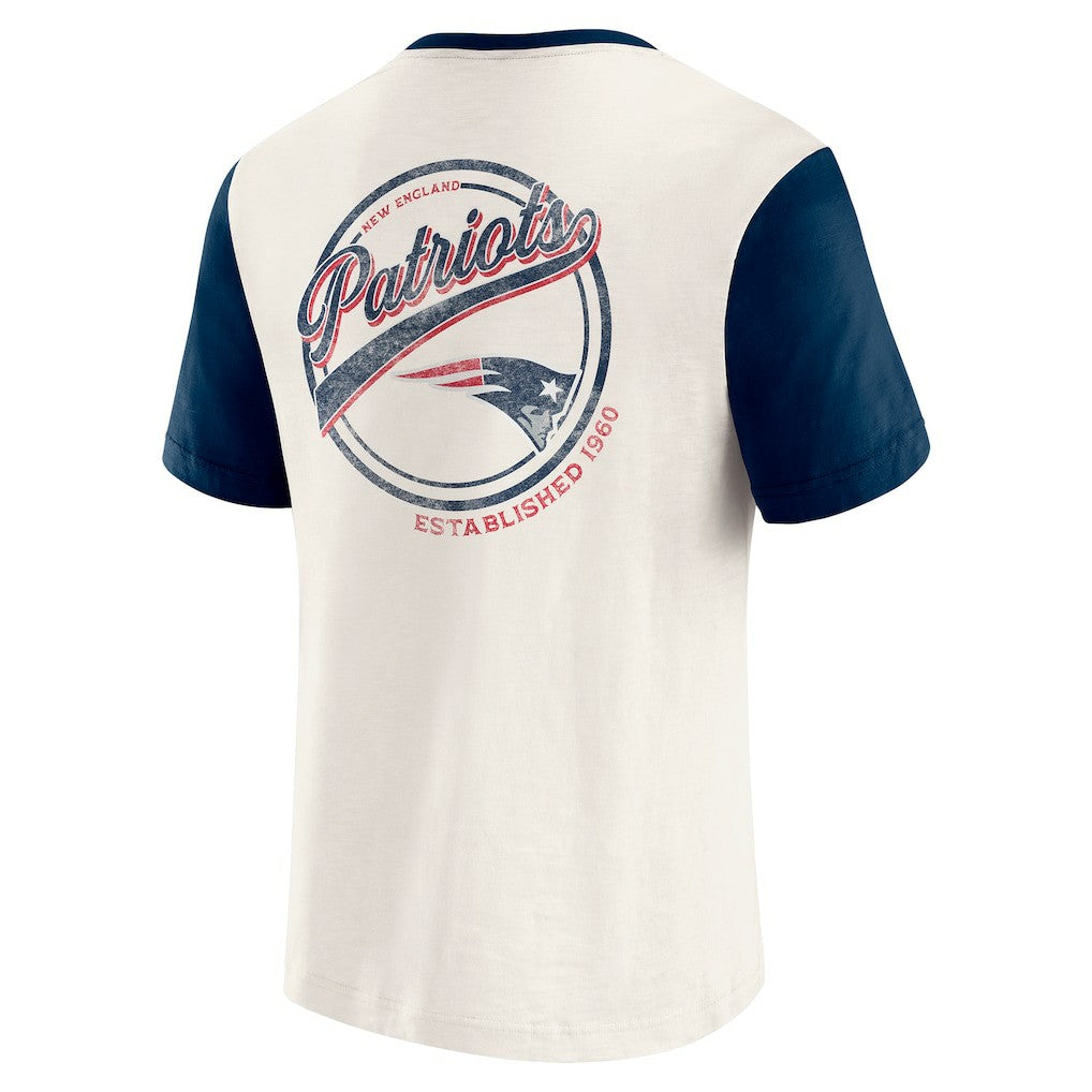 New England Patriots Darius Rucker Collection Henley Colorblock Slub Pocket T-Shirt | NFL Discount
