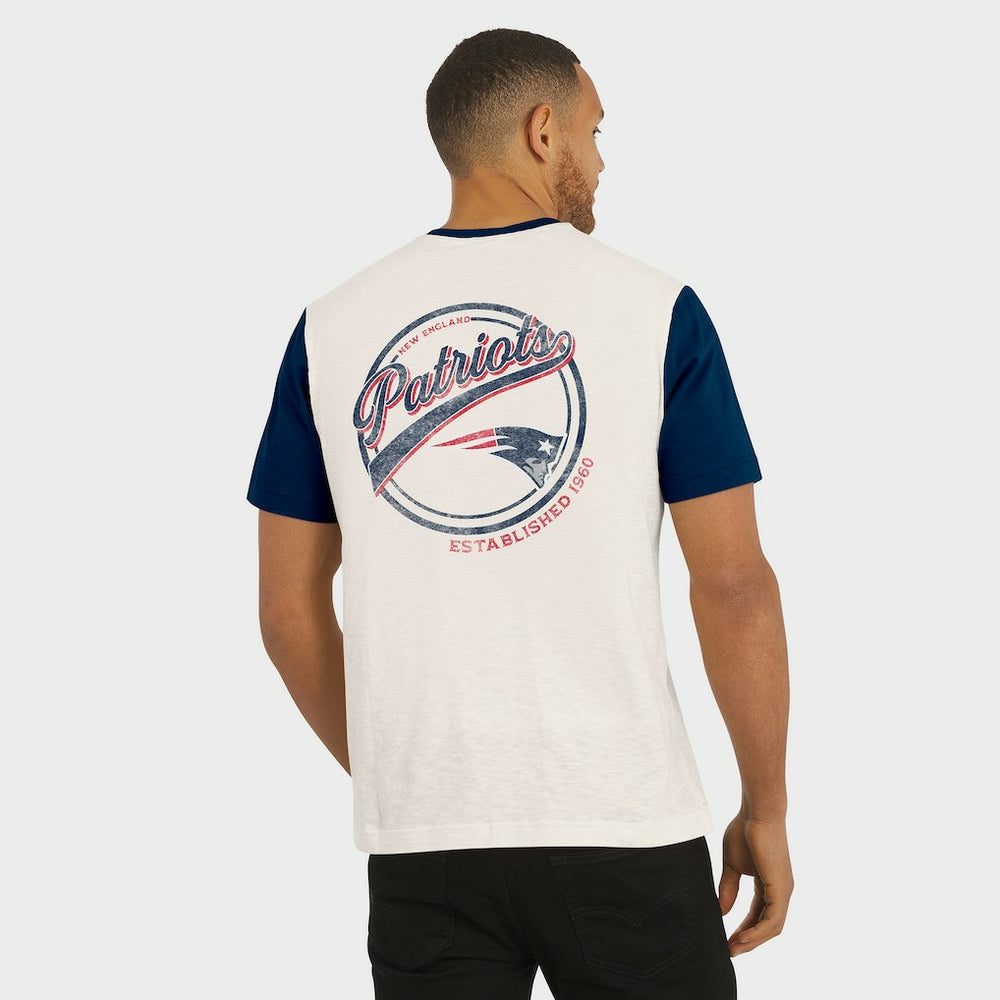 New England Patriots Darius Rucker Collection Henley Colorblock Slub Pocket T-Shirt | NFL Discount