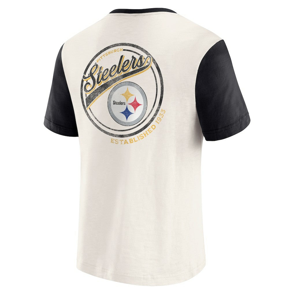 Pittsburgh Steelers Darius Rucker Collection Henley Colorblock Slub Pocket T-Shirt | NFL On sale
