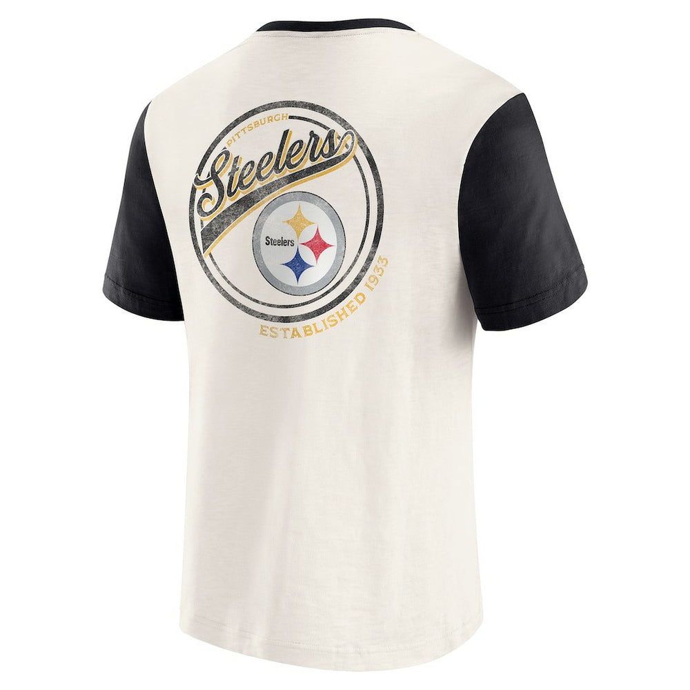 Pittsburgh Steelers Darius Rucker Collection Henley Colorblock Slub Pocket T-Shirt | NFL On sale