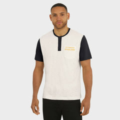 Pittsburgh Steelers Darius Rucker Collection Henley Colorblock Slub Pocket T-Shirt | NFL On sale