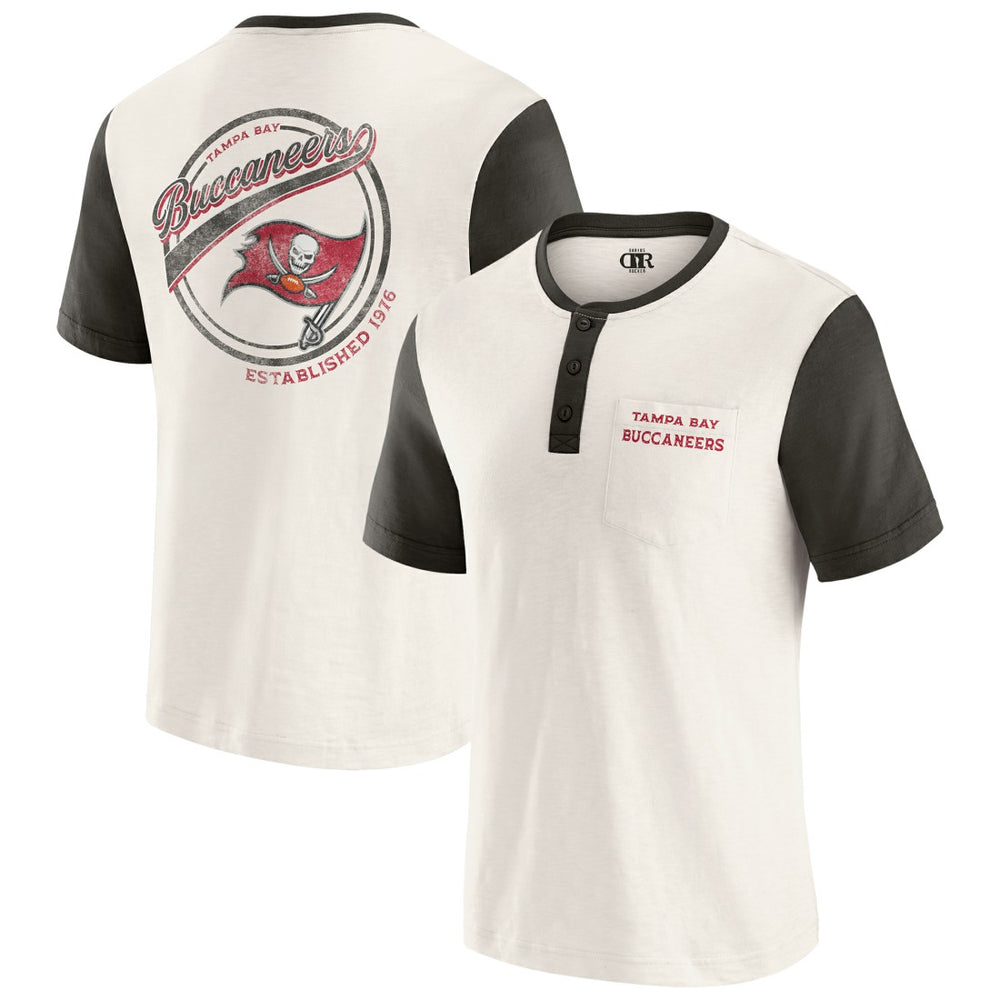 Tampa Bay Buccaneers Darius Rucker Collection Henley Colorblock Slub Pocket T-Shirt | NFL Online