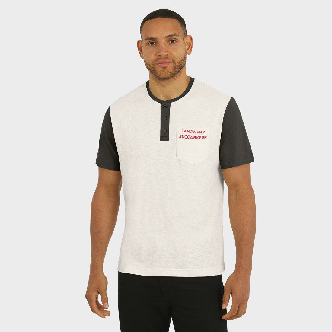 Tampa Bay Buccaneers Darius Rucker Collection Henley Colorblock Slub Pocket T-Shirt | NFL Online