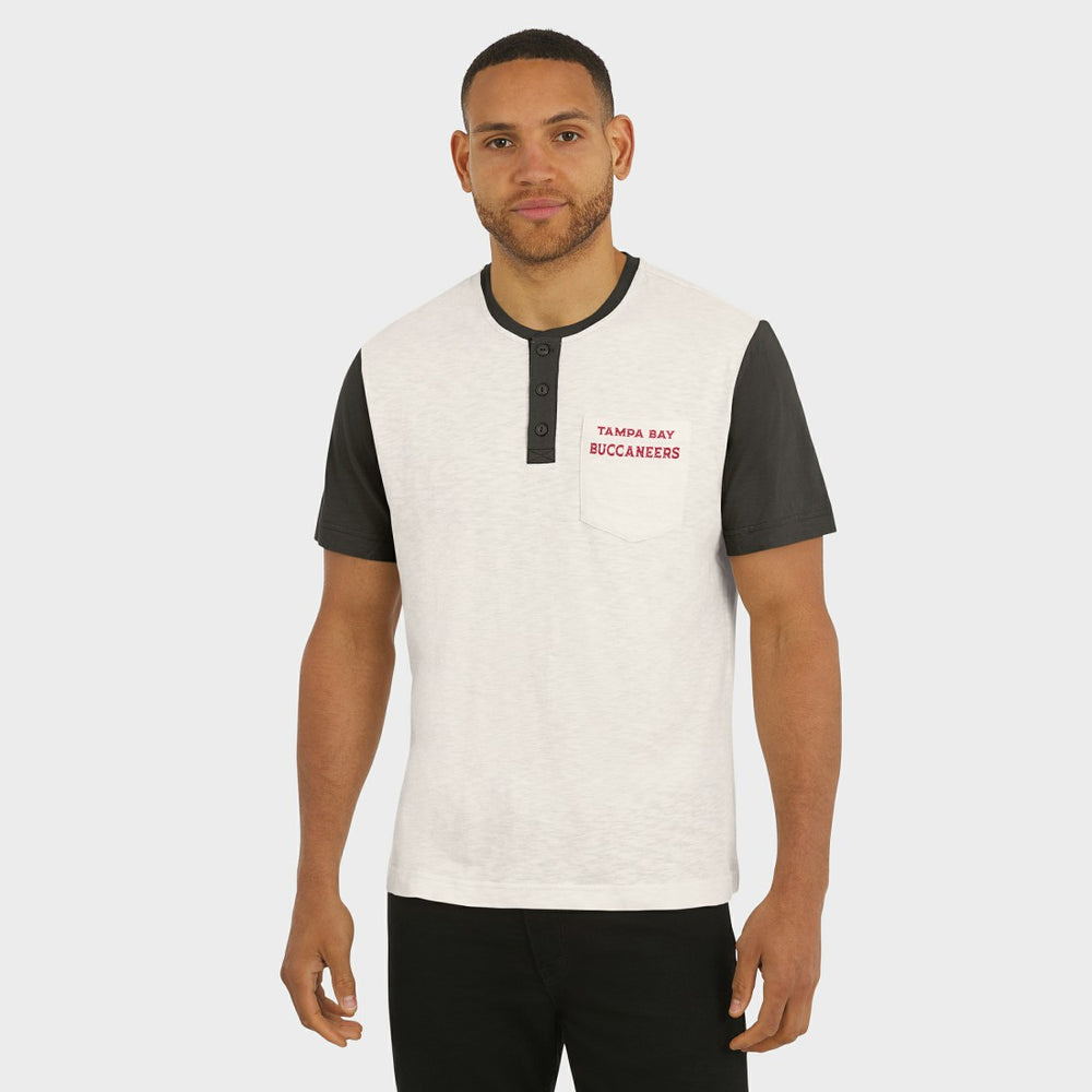Tampa Bay Buccaneers Darius Rucker Collection Henley Colorblock Slub Pocket T-Shirt | NFL Online