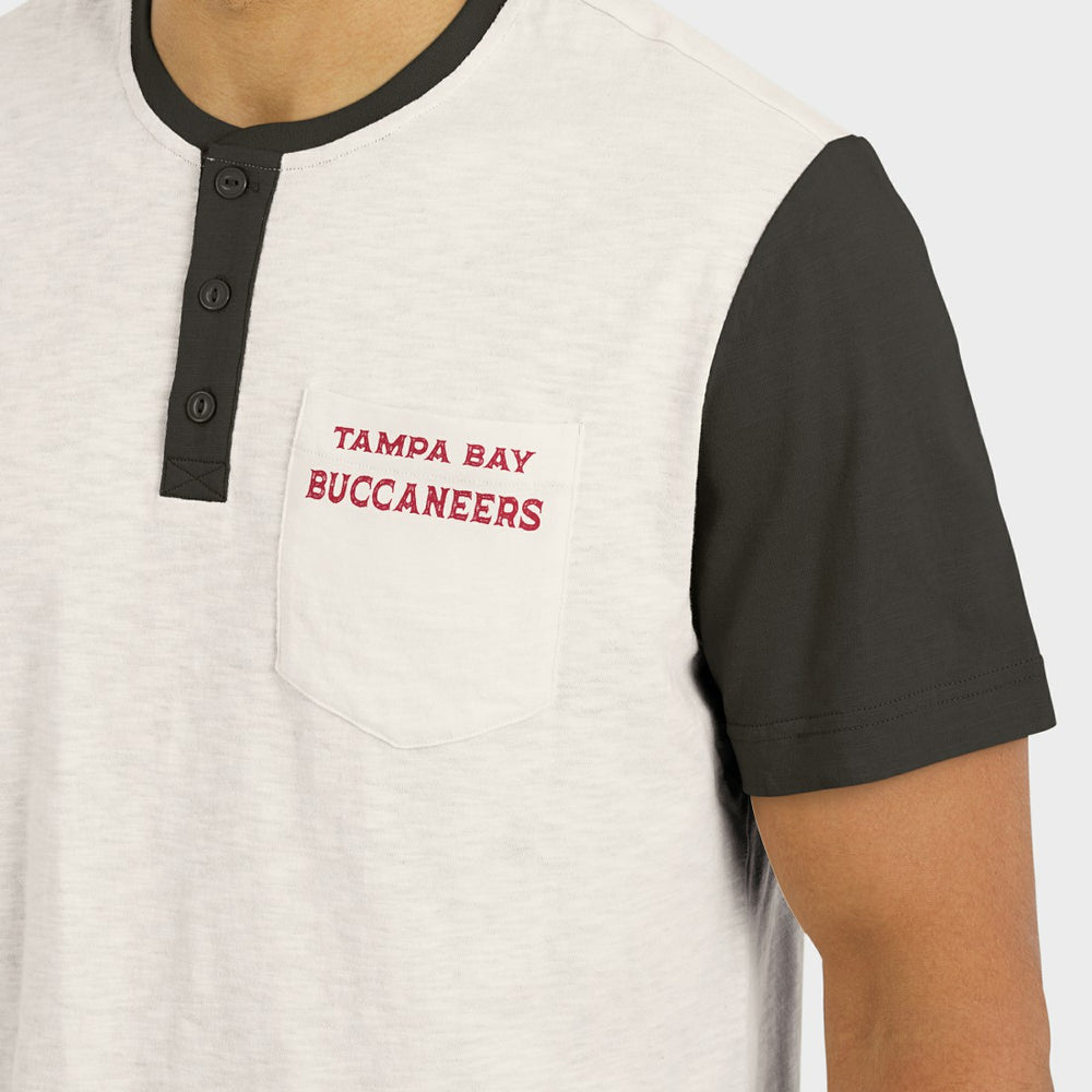 Tampa Bay Buccaneers Darius Rucker Collection Henley Colorblock Slub Pocket T-Shirt | NFL Online
