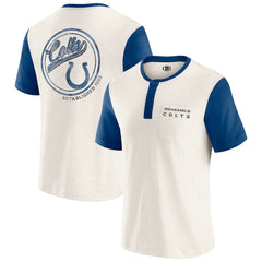 Indianapolis Colts Darius Rucker Collection Henley Colorblock Slub Pocket T-Shirt | NFL Sale