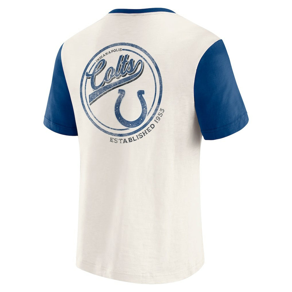 Indianapolis Colts Darius Rucker Collection Henley Colorblock Slub Pocket T-Shirt | NFL Sale