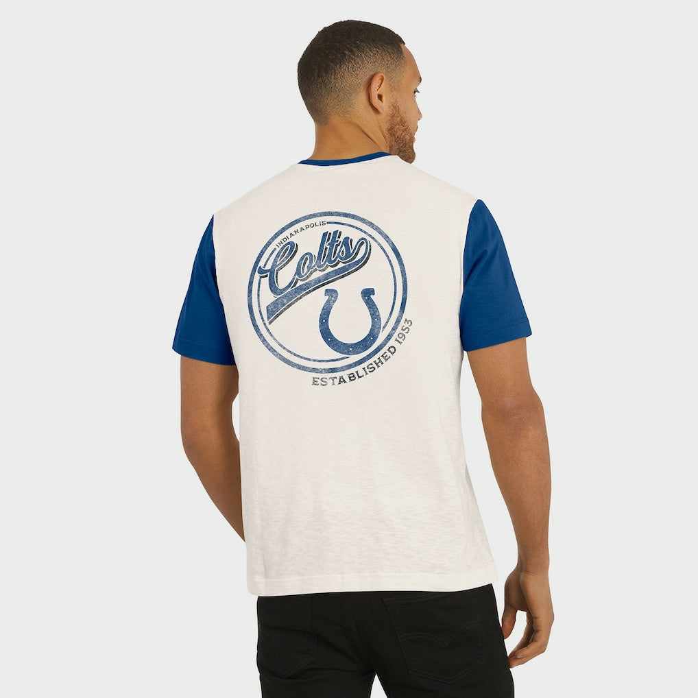 Indianapolis Colts Darius Rucker Collection Henley Colorblock Slub Pocket T-Shirt | NFL Sale