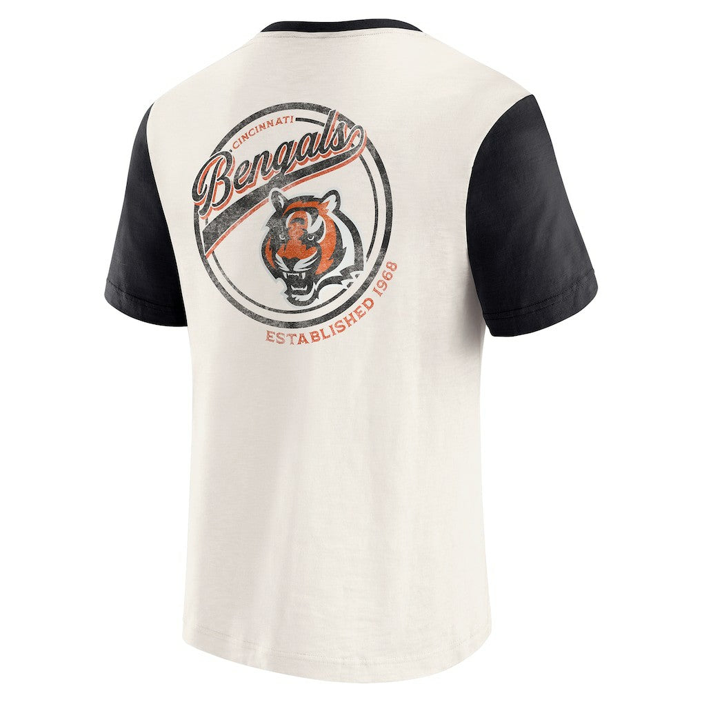 Cincinnati Bengals Darius Rucker Collection Henley Colorblock Slub Pocket T-Shirt | NFL Near me