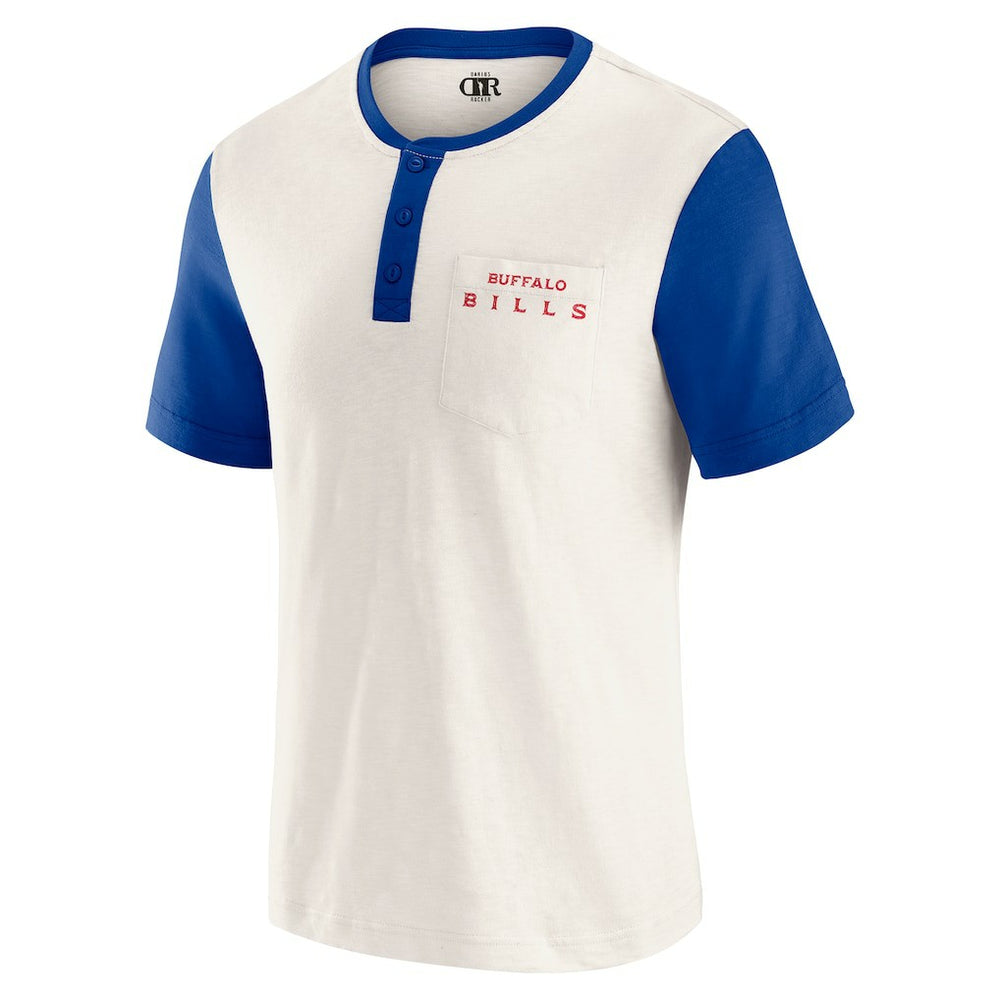Buffalo Bills Darius Rucker Collection Henley Colorblock Slub Pocket T-Shirt | NFL Hot