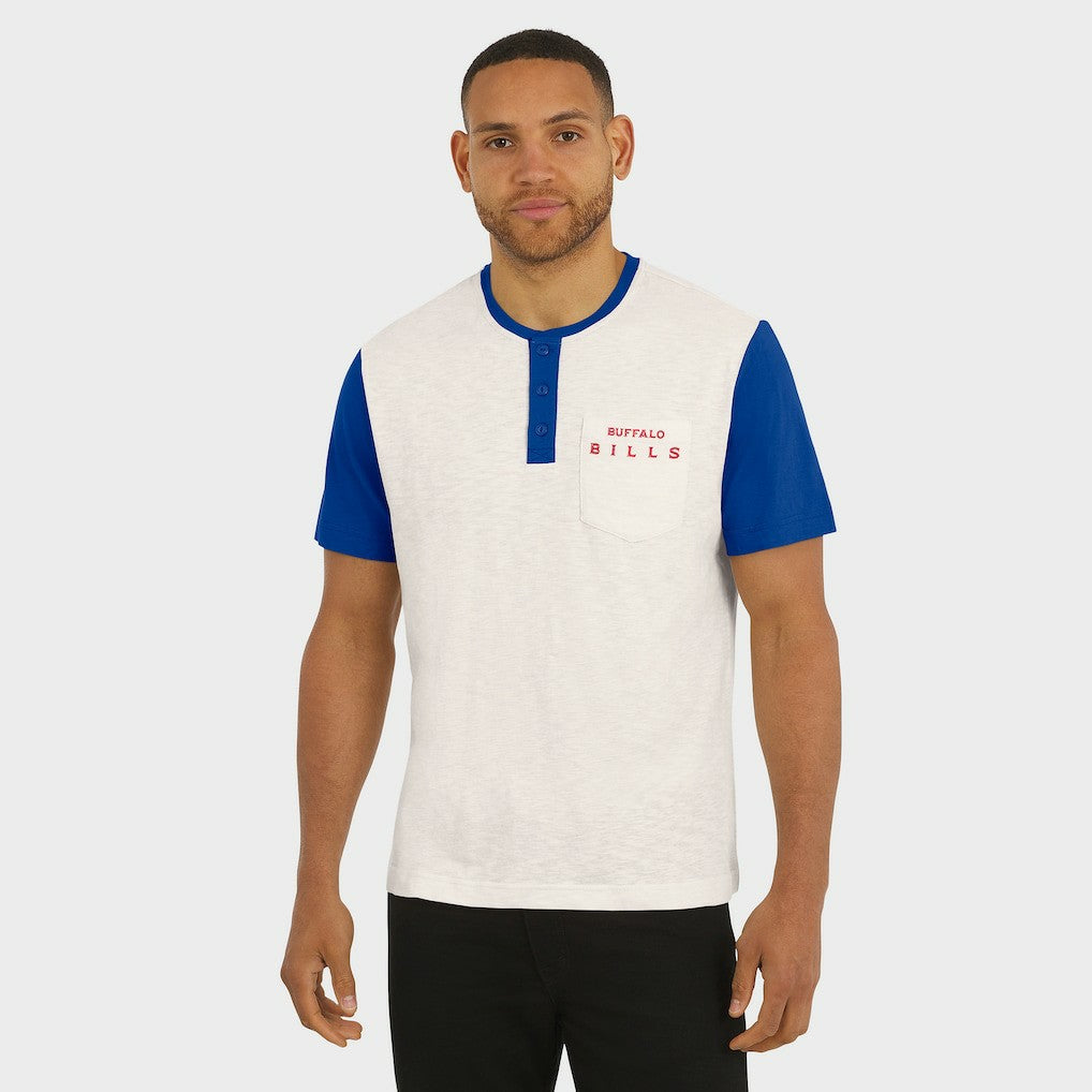 Buffalo Bills Darius Rucker Collection Henley Colorblock Slub Pocket T-Shirt | NFL Hot